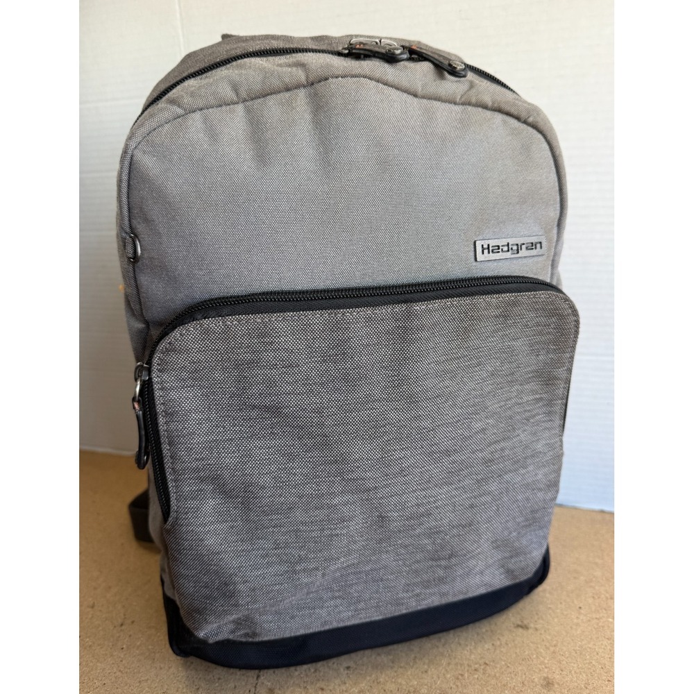Hedgren‎ Backpack Laptop Bag Gray Link Hook Up 15.5" x 10" x 6"